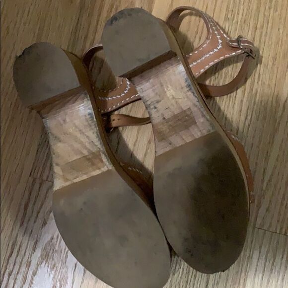 SANDRO WOOD HEEL SANDALS SIZE 39‎ - Picture 5 of 7